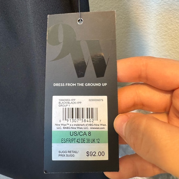 Nine West Black Mini Dress with Leather Sleeves - Picture 5 of 5